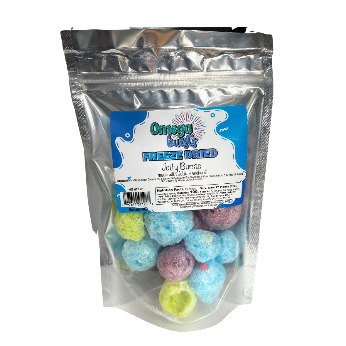 Freeze Dried Candy, Freeze Dried Blue Raspberry Happy Ranchers