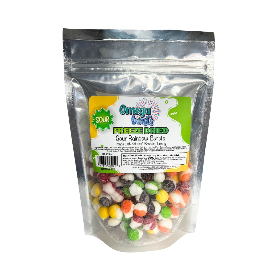 Freeze Dried Sour Rainbow Skittles
